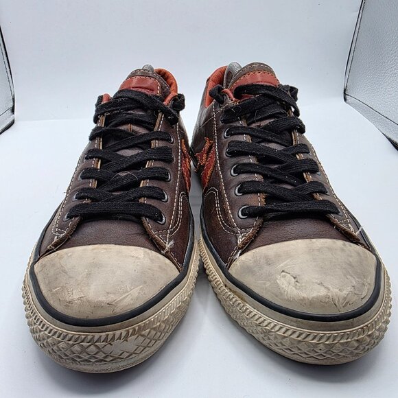 Converse x John Varvatos Star Player Mens Size 9.5 Brown Leather Shoes 132835C - Picture 14 of 15